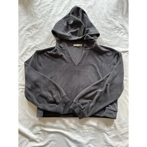 Wallflower Charcoal Gray Cropped Hoodie – Size L